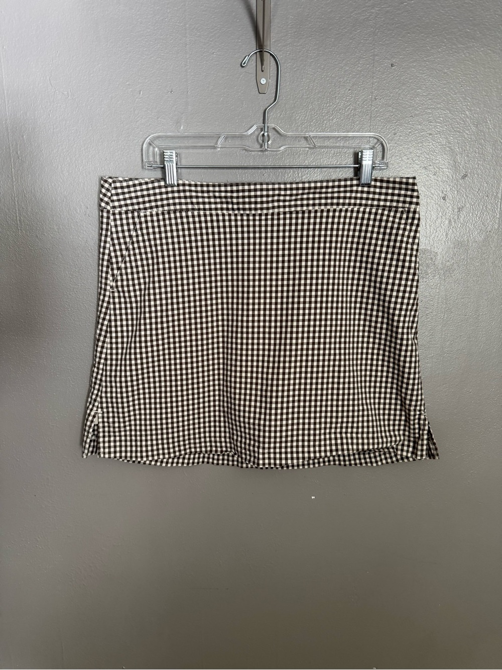 Lady Hagen Brown & Cream Gingham Skort